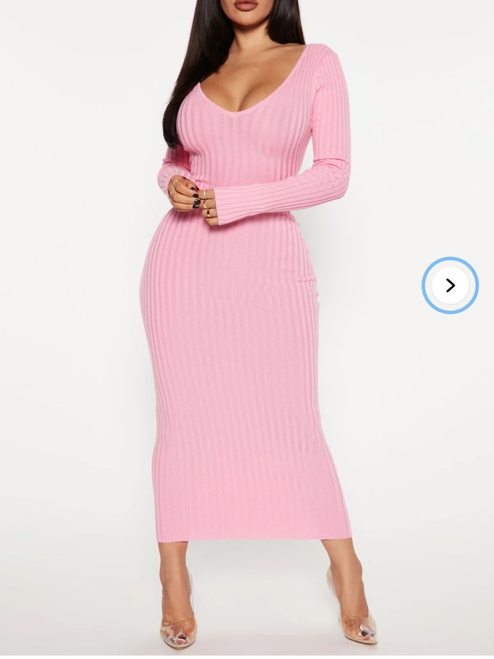 Fashion Nova / Kallan Knit Dress - Pink
Size: S